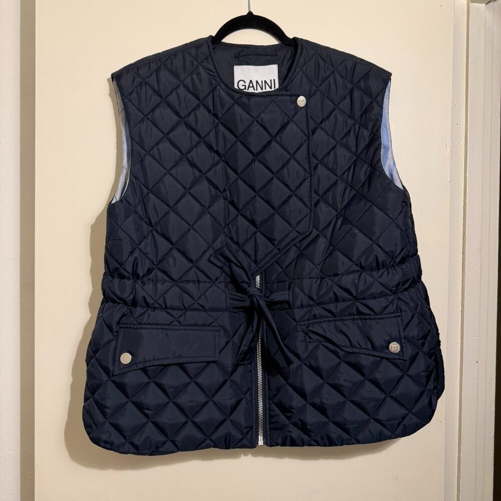 Ganni Ripspot Quilt Vest